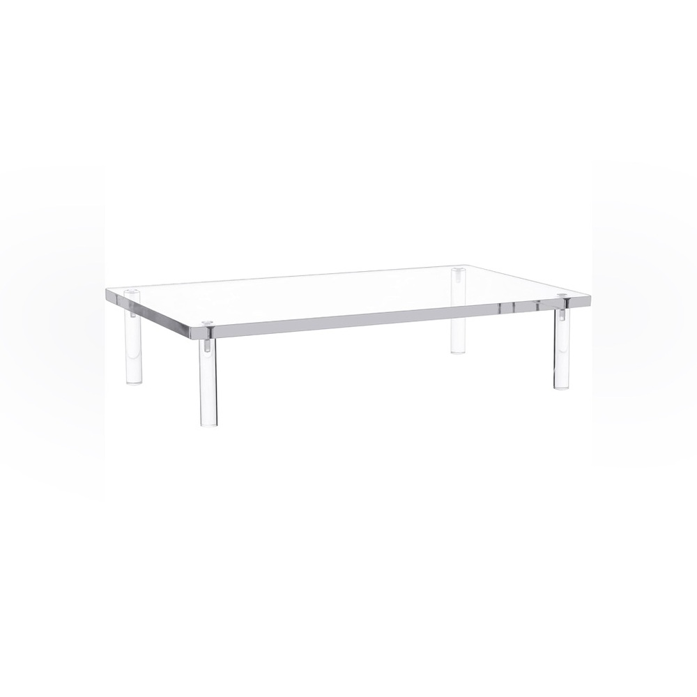 Acrylic Monitor Stand - 10mm Thickness Clear Platform - 14.5'' x 9'' x 3.4'' Des